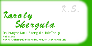 karoly skergula business card